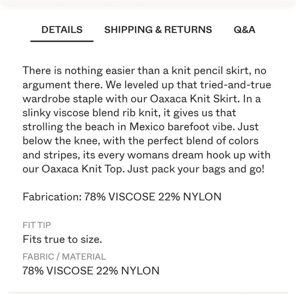 Le Superbe Oaxaca Multi Stripe Rib Knit Pencil Skirt Women's Size Medium - Picture 9 of 9